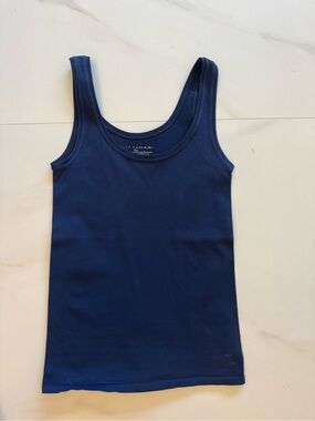 Tahari Dark Navy Ribbed Tank Top